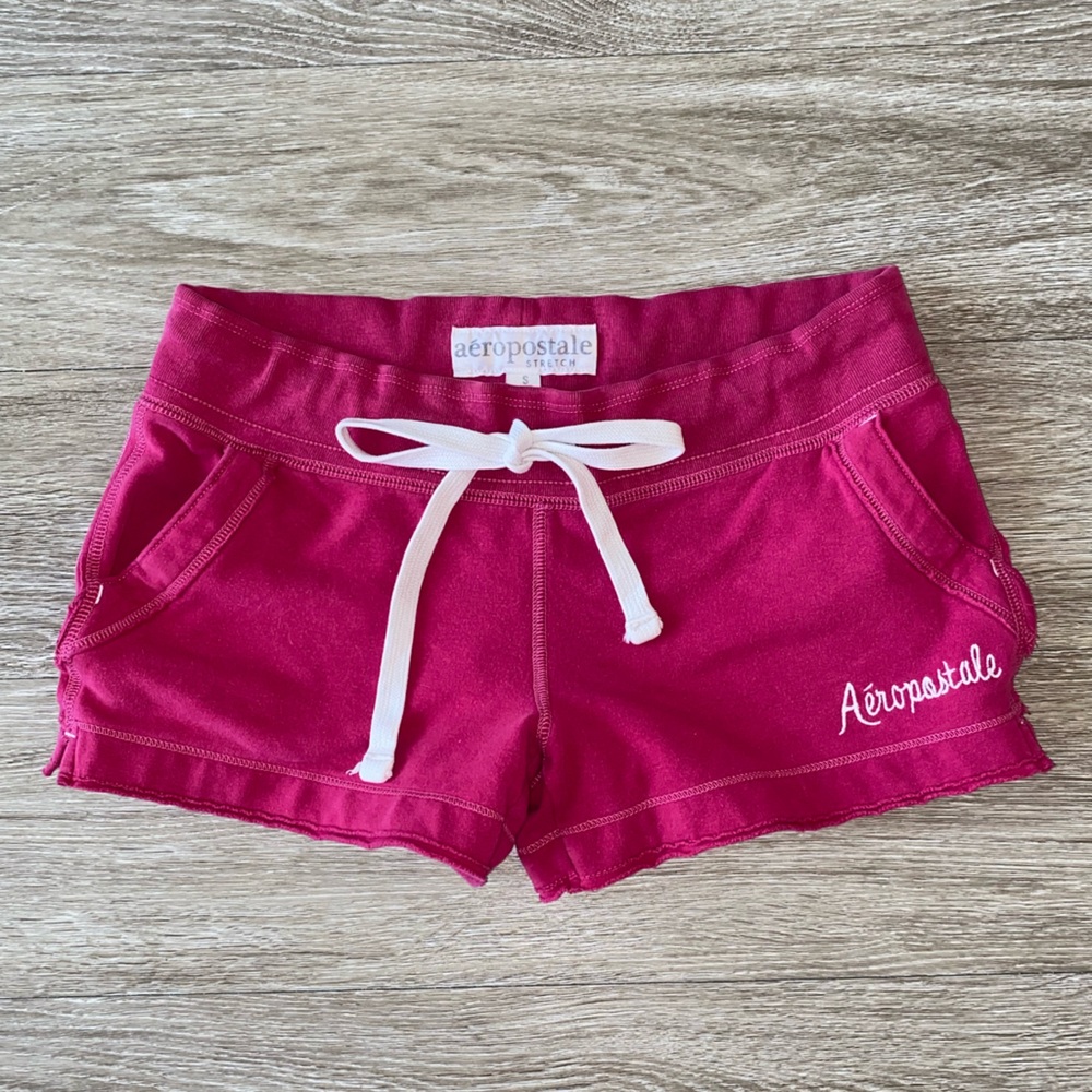 Aeropostale Bright Pink Drawstring Lounge Shorts